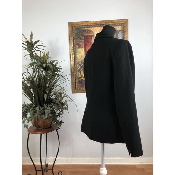Kasper Womens Suit Jacket Size 10 Black 3 Buttons Whimsigoth Career Preppy Fairy - Picture 3 of 9